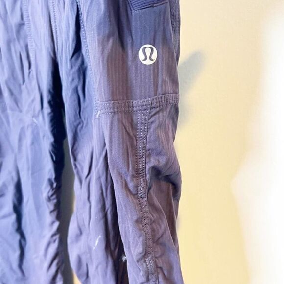 Lululemon Womens Blue Elastic Waist Pockets Drawstring Activewear Pant Size 6 - Picture 7 of 8